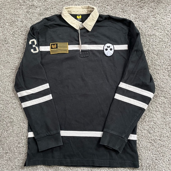 🔴Wu-Tang Shirt Size Large Ghostface Killah Polo Longsleeves Rare Mask Ironman - Picture 1 of 16